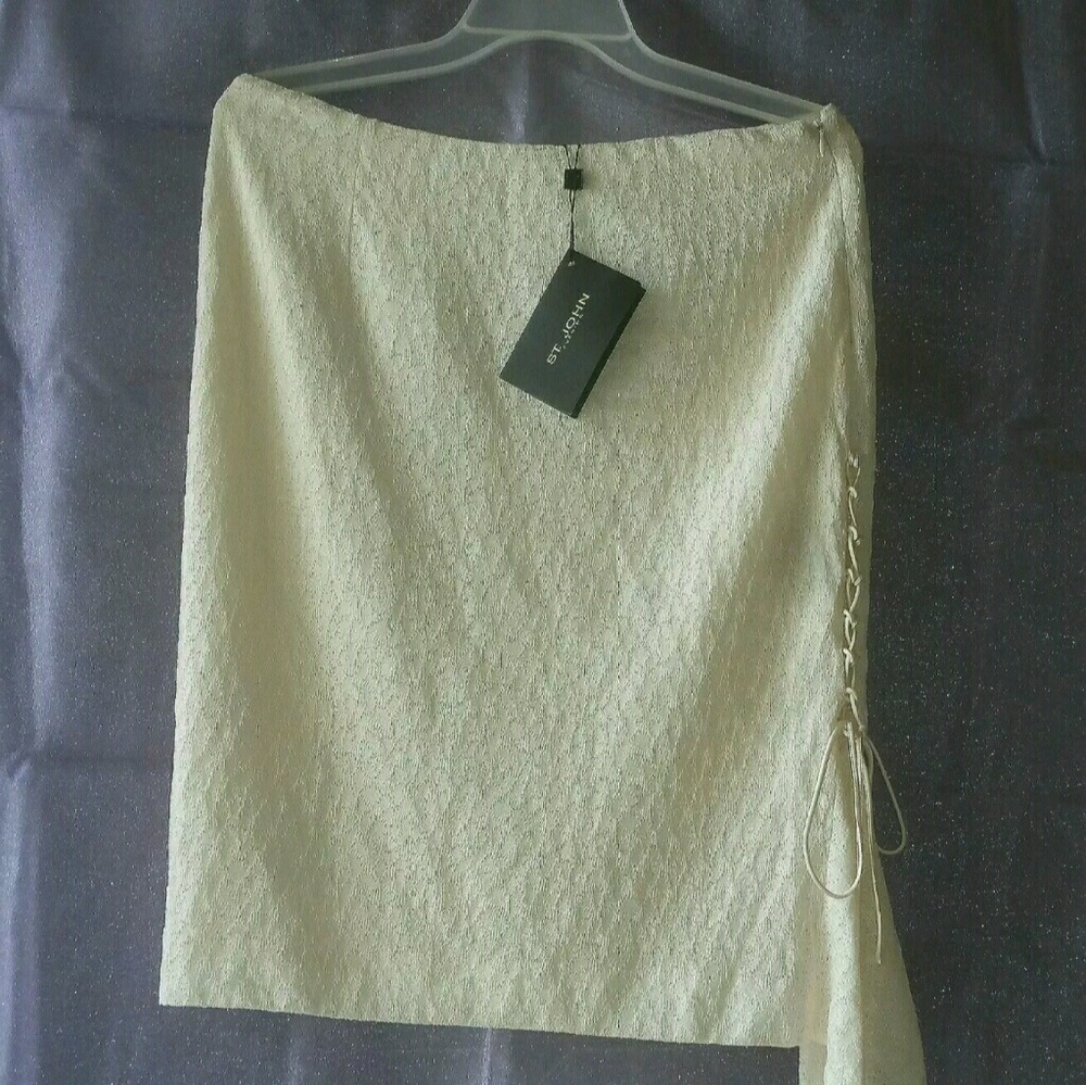 New St. John Evening Skirt Sz 8 Wool Blend Bright